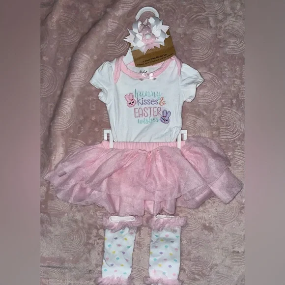 Easter Bunny Baby Onesie with Tutu - Picture 3 of 7